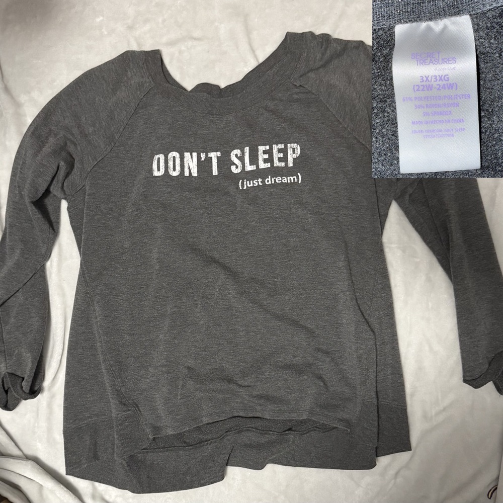 Gray 'Don't Sleep' Sweatshirt